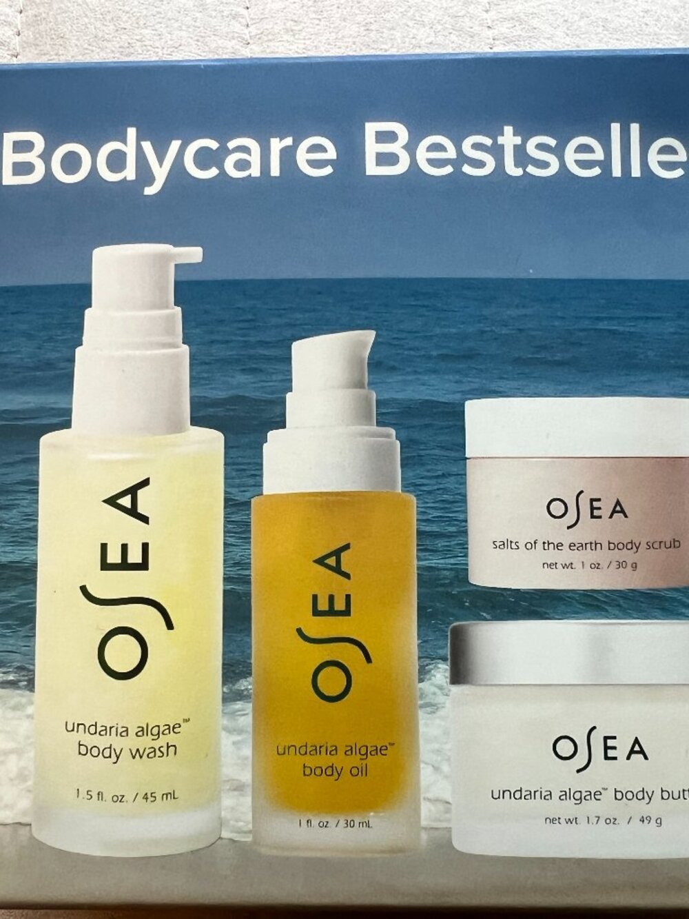 OSEA Bodycare Bestsellers, 4-Piece Travel-friendly Set NWT